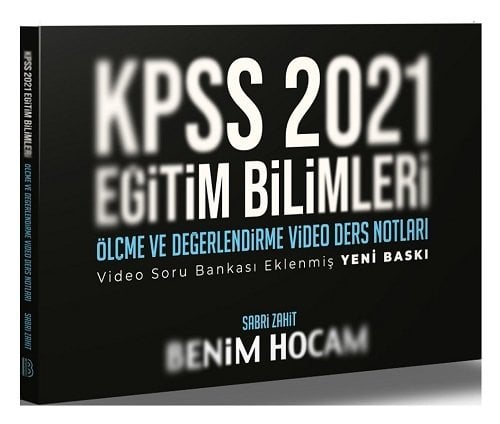 SÜPER FİYAT Benim Hocam 2021 KPSS Eğitim Bilimleri Ölçme Değerlendirme Video Ders Notları - Sabri Zahit Benim Hocam Yayınları