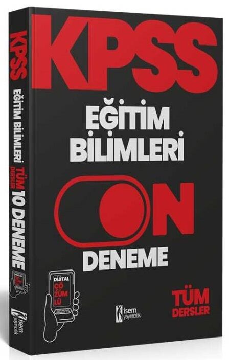 İsem 2024 KPSS Eğitim Bilimleri 10 Deneme Dijital Çözümlü İsem Yayınları