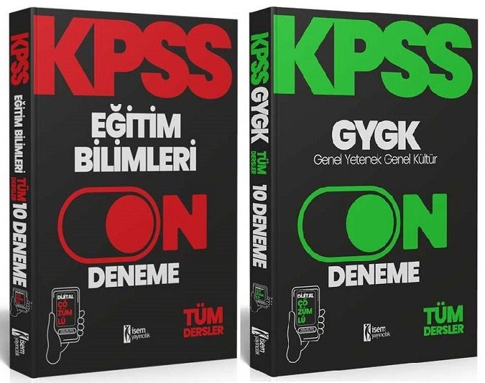 İsem 2024 KPSS Eğitim Bilimleri + GYGK 10+10 Deneme 2 li Set İsem Yayınları