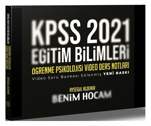 Benim Hocam 2021 KPSS Eğitim Bilimleri Öğrenme Psikolojisi Video Ders Notları - Ayşegül Aldemir Benim Hocam Yayınları