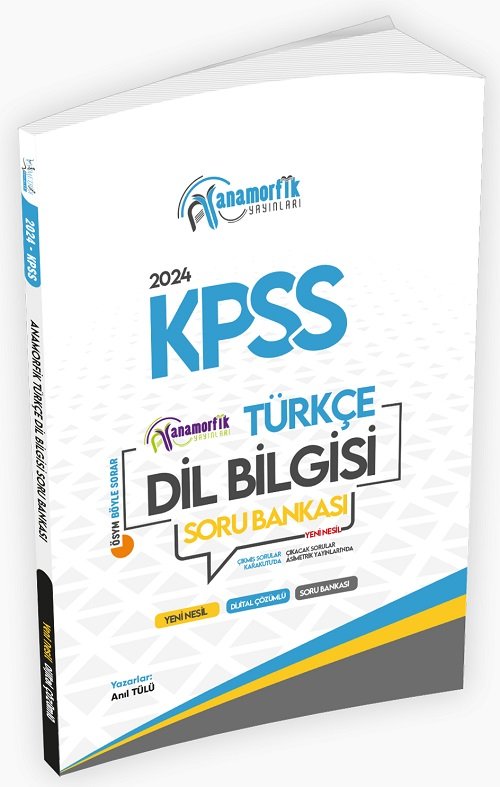 Anamorfik 2024 KPSS Türkçe Dil Bilgisi Soru Bankası Dijital Çözümlü Anamorfik Yayınları