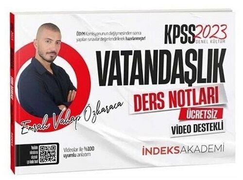 SÜPER FİYAT İndeks Akademi 2023 KPSS Vatandaşlık Video Ders Notları - Emrah Vahap Özkaraca İndeks Akademi Yayıncılık