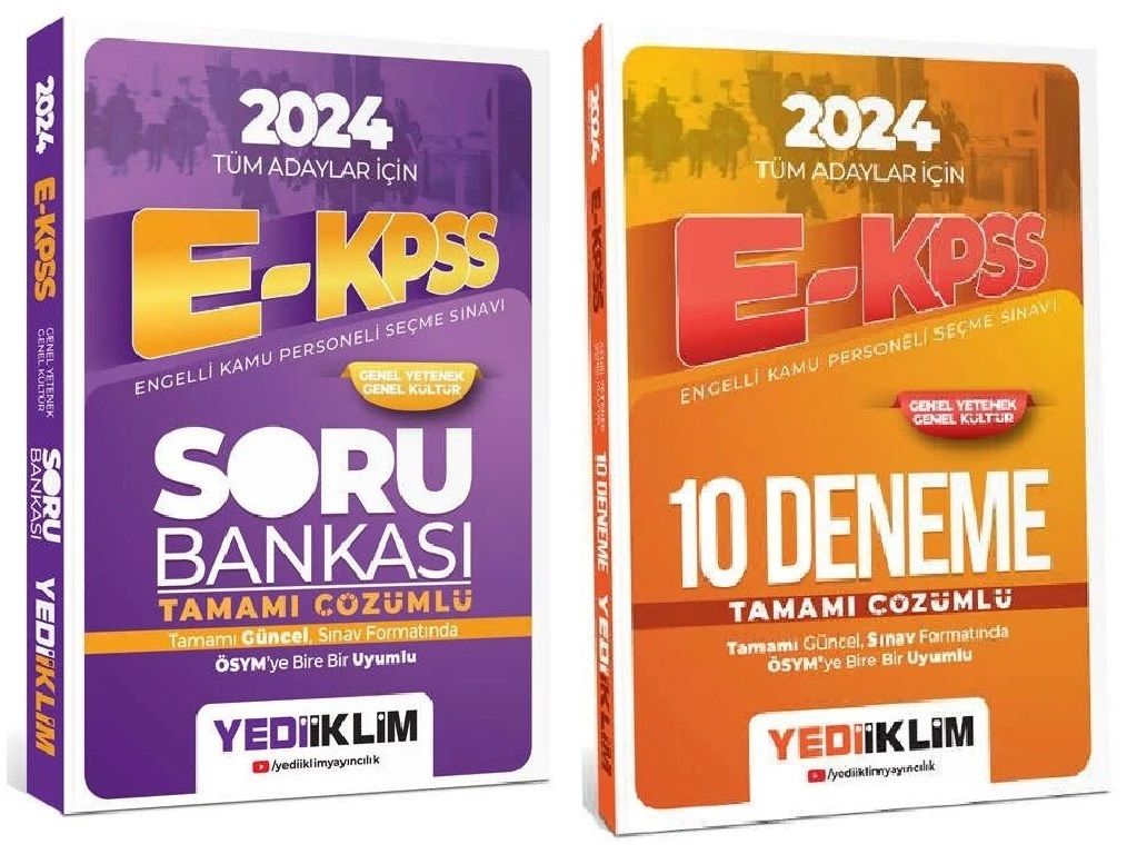 Yediiklim 2024 EKPSS Soru Bankası + 10 Deneme 2 li Set Yediiklim Yayınları