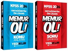 Yediiklim 2024 KPSS Lise Ortaöğretim Ön Lisans MEMUR OL Konu + Soru Bankası 2 li Set Yediiklim Yayınları