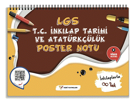 Veri Yayınları 8. Sınıf LGS TC İnkılap Tarihi ve Atatürkçülük Poster Notu Veri Yayınları