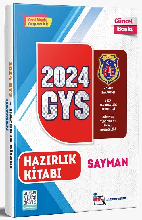 Memur Sınav 2024 GYS Adalet Bakanlığı Ceza Tevkifevleri Sayman Konu Anlatımlı Hazırlık Kitabı Görevde Yükselme Memur Sınav