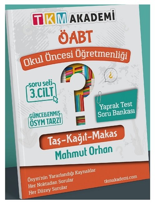 TKM Akademi ÖABT Okul Öncesi Öğretmenliği Yaprak Test Soru Bankası Çözümlü 3. Cilt - Mahmut Orhan TKM Akademi