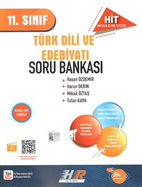 Hız ve Renk 11. Sınıf Türk Dili ve Edebiyatı HİT Soru Bankası Hız ve Renk Yayınları