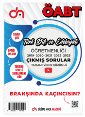 Dijital Hoca ÖABT Türk Dili ve Edebiyatı Öğretmenliği Son 5 Yıl Çıkmış Sorular Video Çözümlü Dijital Hoca Akademi