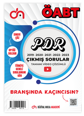 Dijital Hoca ÖABT PDR Rehber Öğretmeni Son 5 Yıl Çıkmış Sorular Video Çözümlü Dijital Hoca Akademi