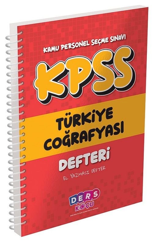 Ders Koçu KPSS Türkiye Coğrafyası Defteri Ders Koçu Yayınları