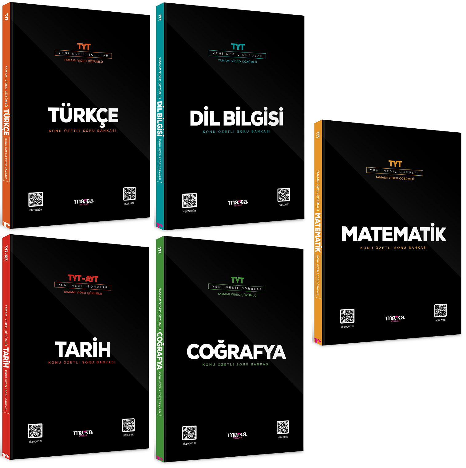 Marka YKS TYT Eşit Ağırlık Konu Özetli Soru Bankası 5 li Set Marka Yayınları