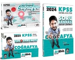 HocaWebde 2024 KPSS Haritalarla Coğrafya + Video Ders Notu + Soru Bankası 3 lü Set - Engin Eraydın HocaWebde Yayınları