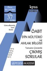 Pegem 2018 ÖABT Din Kültürü ve Ahlak Bilgisi Çıkmış Sorular Çözümlü Pegem Akademi Yayınları