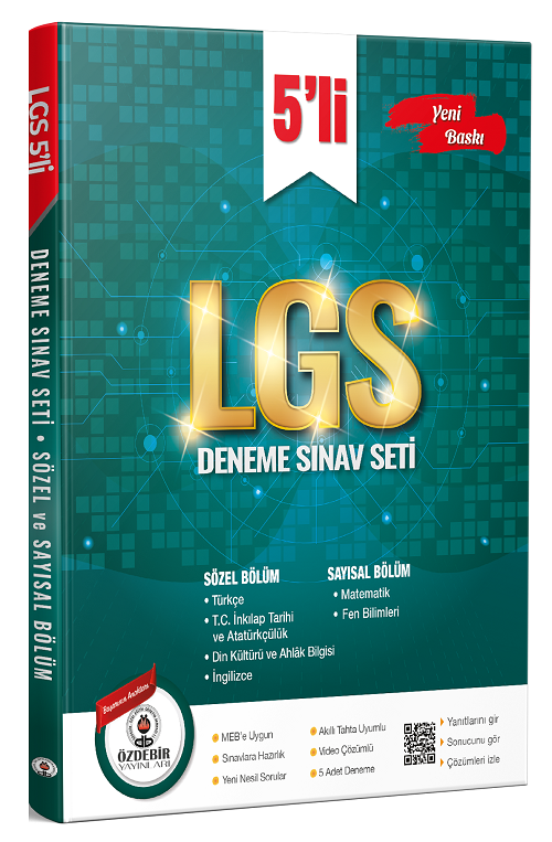 Özdebir LGS Tüm Dersler 5 li Deneme Seti Özdebir Yayınları