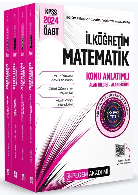 Pegem 2024 ÖABT İlköğretim Matematik Öğretmenliği Konu Anlatımlı Modüler Set Pegem Akademi Yayınları