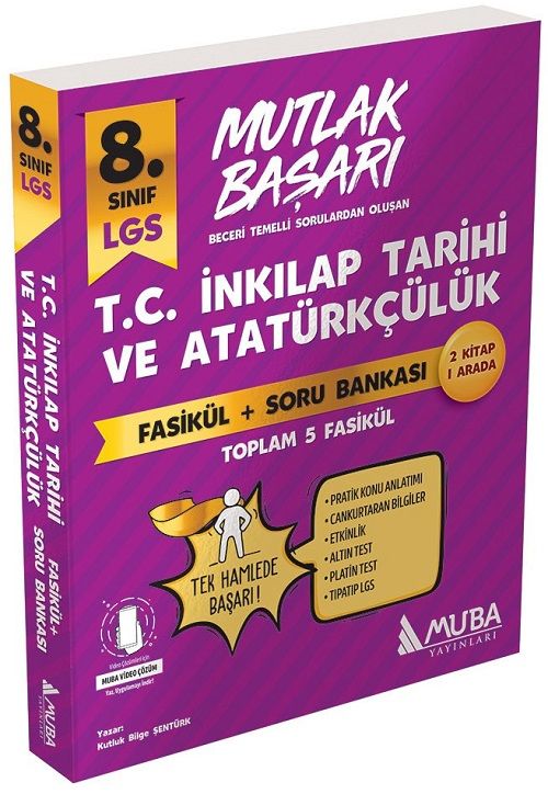 Muba 8. Sınıf LGS TC İnkılap Tatihi ve Atatürkçülük Mutlak Başarı Fasikül+Soru Bankası Muba Yayınları