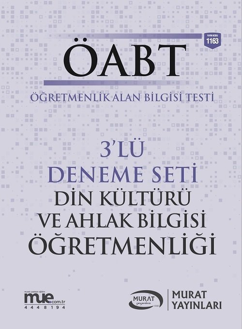 SÜPER FİYAT Murat ÖABT Din Kültürü Öğretmenliği 3 Deneme Çözümlü Murat Yayınları