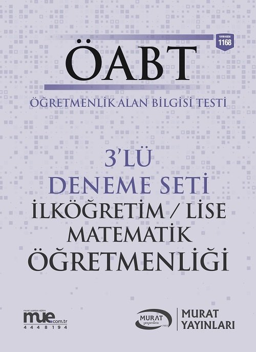 SÜPER FİYAT Murat ÖABT İlköğretim-Lise Matematik Öğretmenliği 3 Deneme Çözümlü Murat Yayınları