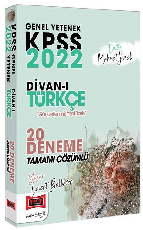 Yargı 2022 KPSS Divanı Türkçe 20 Deneme Çözümlü - Levent Balkesen Yargı Yayınları