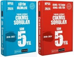 Pegem 2024 KPSS Eğitim Bilimleri + GYGK Çıkmış Sorular Son 5 Yıl 2 li Set Pegem Akademi Yayınları