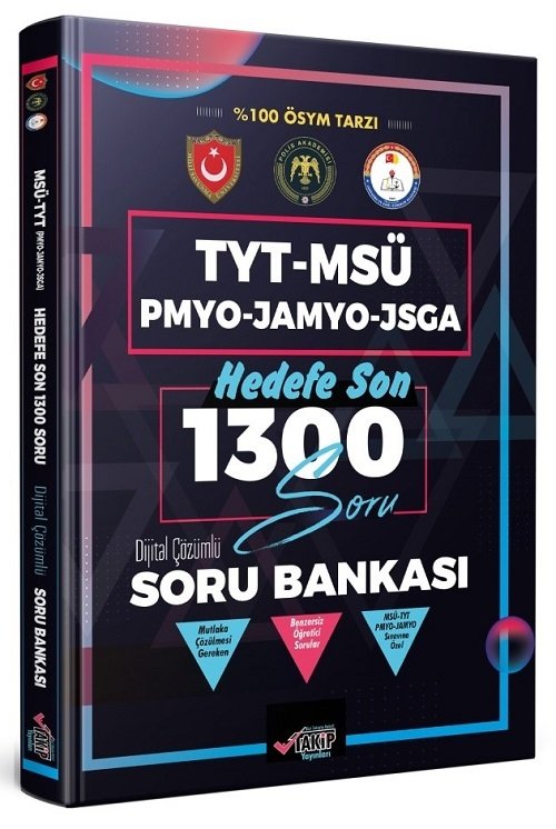 Takip YKS TYT MSÜ PMYO Hedefe Son 1300 Soru Bankası Çözümlü Takip Yayınları