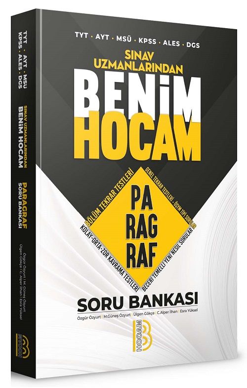 Benim Hocam TYT AYT MSÜ KPSS ALES DGS Paragraf Sınav Uzmanlarından Soru Bankası Benim Hocam Yayınları