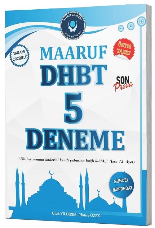 Mihrap DHBT Tüm Adaylar Maaruf 5 Deneme Çözümlü - Ufuk Yıldırım, Hatice Özek Mihrap Yayınları