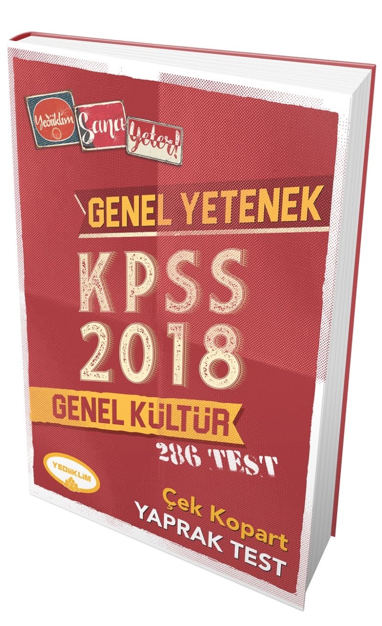 Yediiklim 2018 KPSS Genel Yetenek Genel Kültür Yaprak Test Çek Kopart Yediiklim Yayınları