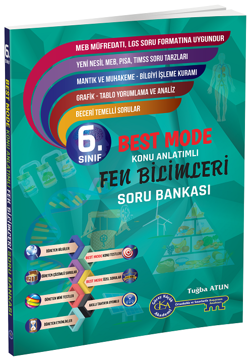 Gür 6. Sınıf Fen Bilimleri Best Mode Konu Anlatımlı Soru Bankası Gür Yayınları