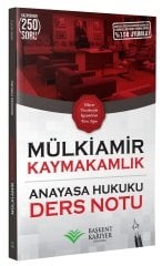 Başkent Kariyer 2021 Kaymakamlık MÜLKİAMİR Anayasa Hukuku Ders Notu Başkent Kariyer Yayınları