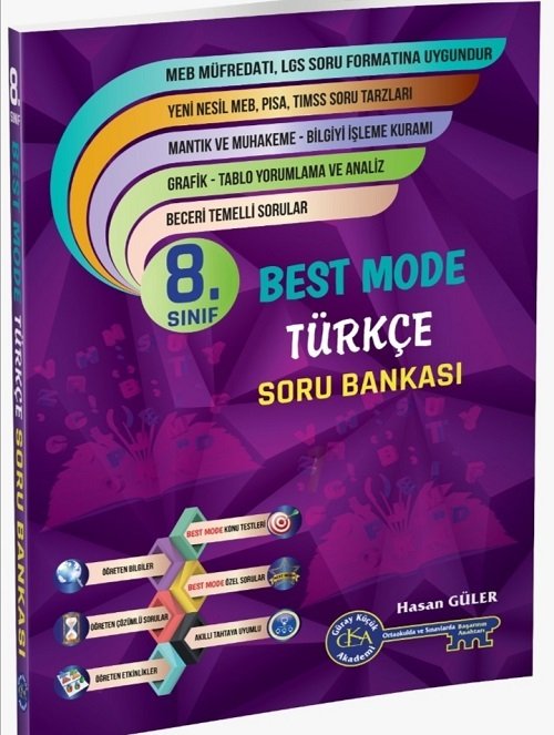 Gür 8. Sınıf Türkçe Best Mode Soru Bankası Gür Yayınları
