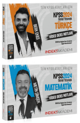 İndeks Akademi 2024 KPSS Türkçe+Matematik Video Ders Notları 2 li Set İndeks Akademi Yayıncılık