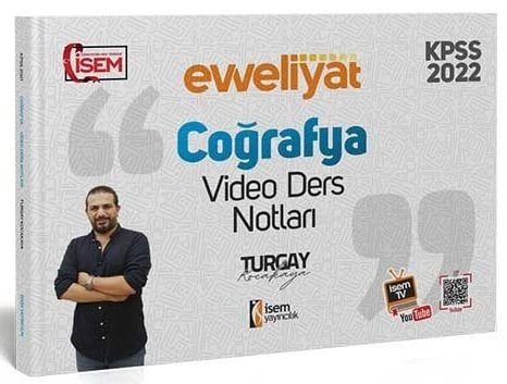 SÜPER FİYAT İsem 2022 KPSS Coğrafya Evveliyat Video Ders Notları - Turgay Kocakaya İsem Yayınları