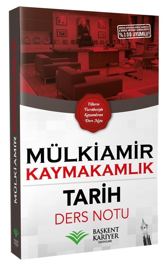 Başkent Kariyer 2021 Kaymakamlık MÜLKİAMİR Tarih Ders Notu Başkent Kariyer Yayınları