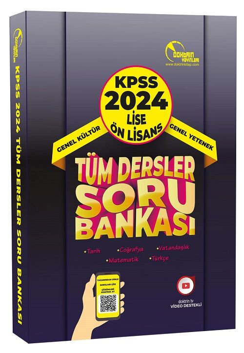 Doktrin 2024 KPSS Lise Ön Lisans Tüm Dersler Soru Bankası Doktrin Yayınları