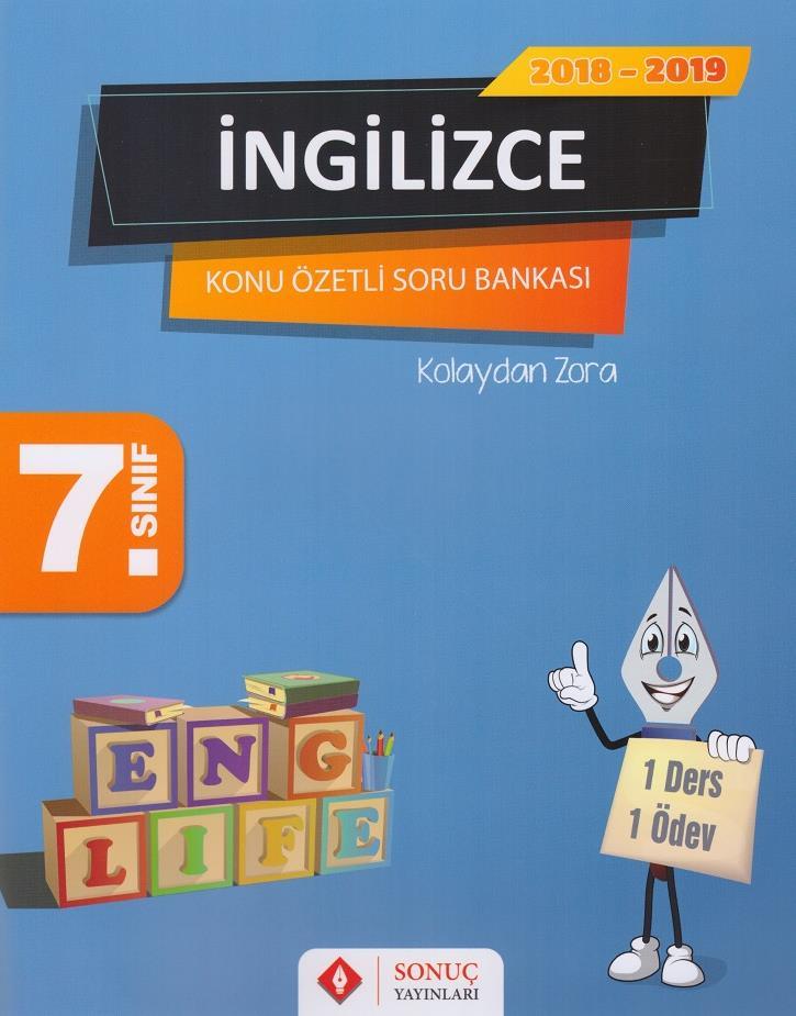 Sonuç  7. Sınıf İngilizce Kazanım Merkezli Soru Bankası Seti Sonuç Yayınları