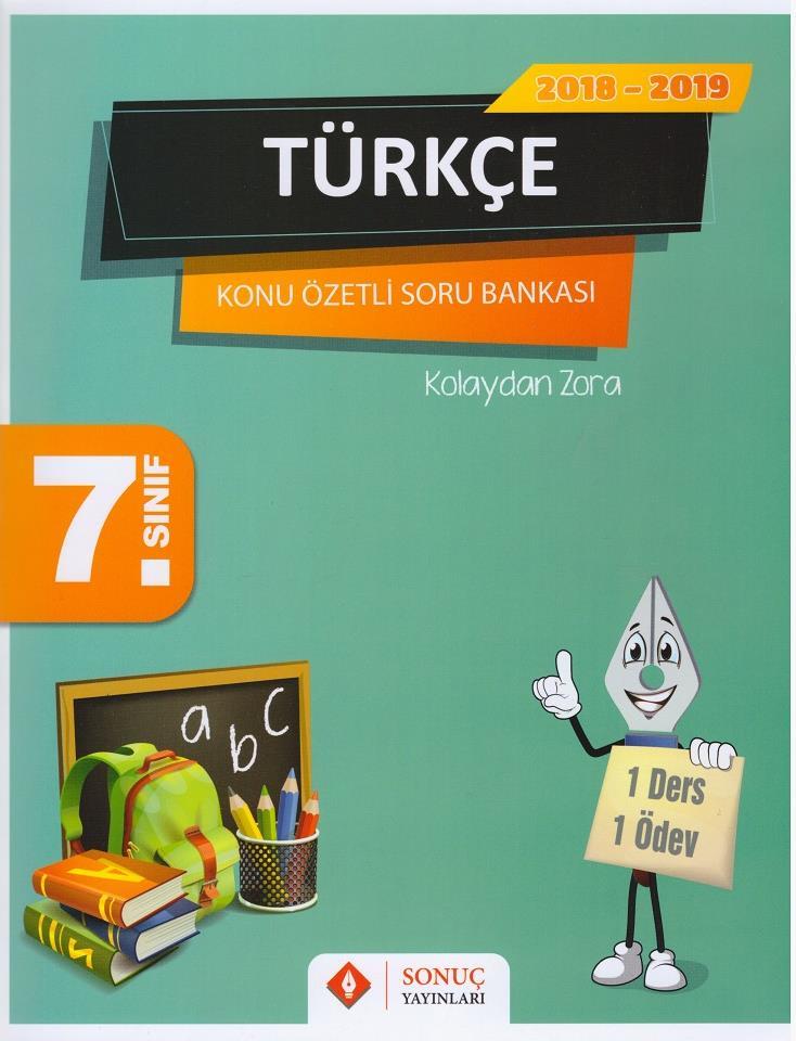 Sonuç 7. Sınıf Türkçe Konu Özetli Soru Bankası Sonuç Yayınları