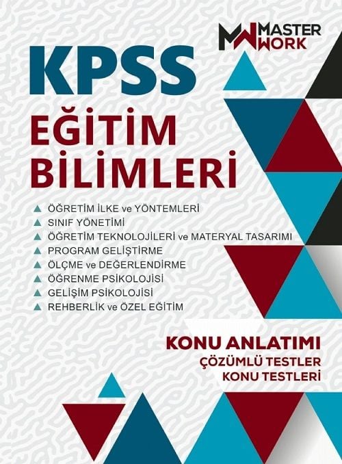 Master Work KPSS Eğitim Bilimleri Konu Anlatımı Master Work Yayınları
