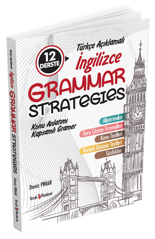 Tercih Akademi 12 Derste Türkçe Açıklamalı İngilizce Grammar Strategies Konu Anlatımı Tercih Akademi Yayınları