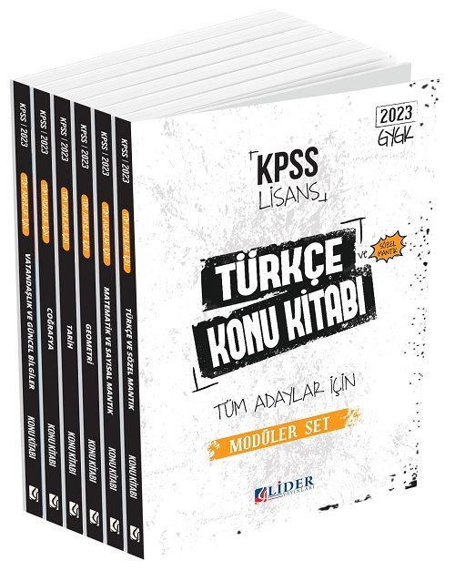 SÜPER FİYAT Lider 2023 KPSS Genel Yetenek Genel Kültür Konu Anlatımlı Modüler Set Lider Yayınları