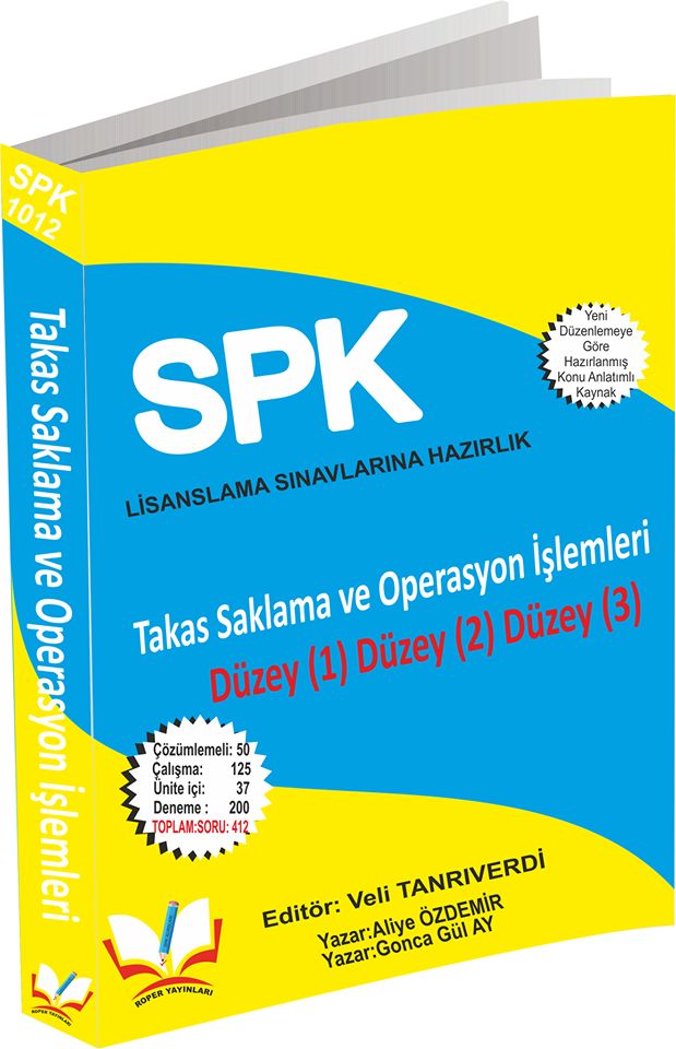 Roper SPK 1012 Takas Saklama ve Operasyon İşlemleri Düzey 1-2-3 Roper Yayınları