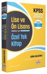 Editör 2022 KPSS Lise Ön Lisans Konu Anlatımlı Özel Tek Kitap Editör Yayınları