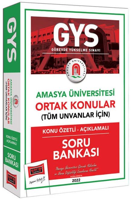 Yargı 2022 GYS Amasya Üniversitesi Tüm Ünvanlar İçin Ortak Konular Konu Özetli Soru Bankası Görevde Yükselme Yargı Yayınları