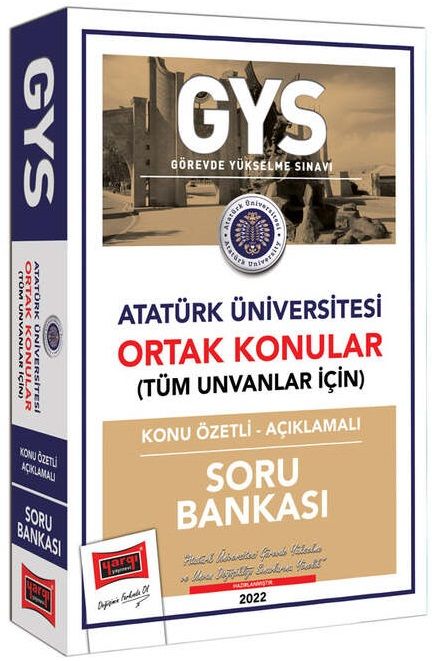 Yargı 2022 GYS Atatürk Üniversitesi Tüm Ünvanlar İçin Ortak Konular Konu Özetli Soru Bankası Görevde Yükselme Yargı Yayınları