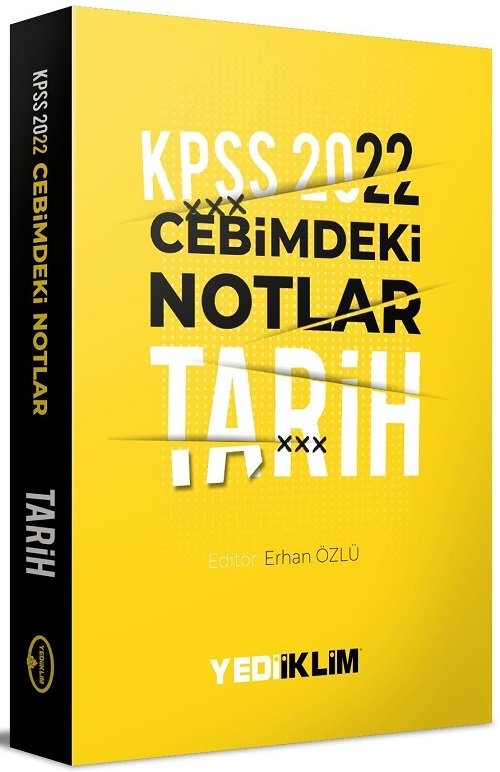 Yediiklim 2022 KPSS Tarih Cebimdeki Notlar Cep Kitabı Yediiklim Yayınları