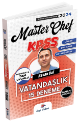 Dizgi Kitap 2024 KPSS Vatandaşlık Master Chef 15 Deneme Çözümlü - Hasan Bal Dizgi Kitap
