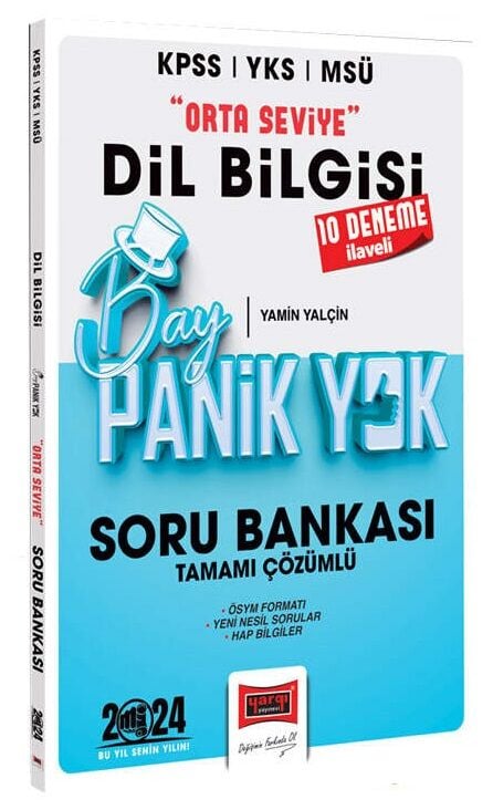 Yargı 2024 KPSS YKS MSÜ Dil Bilgisi Bay Panik Yok Orta Seviye Soru Bankası Çözümlü Yargı Yayınları