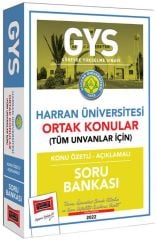 Yargı 2022 GYS Harran Üniversitesi Tüm Ünvanlar İçin Ortak Konular Konu Özetli Soru Bankası Görevde Yükselme Yargı Yayınları