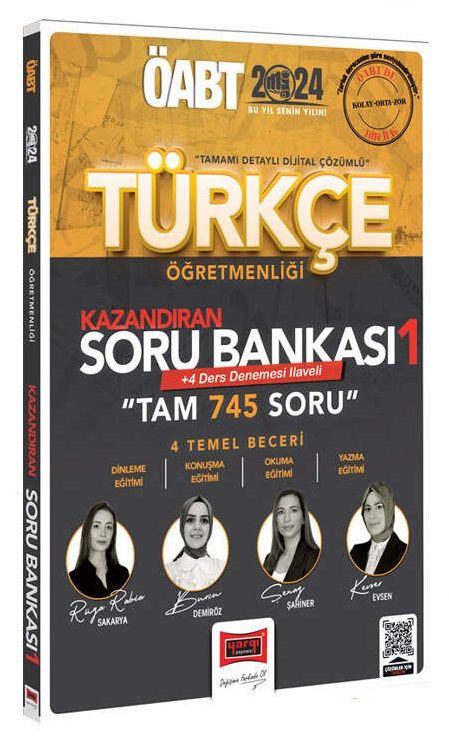 Yargı 2024 ÖABT Türkçe Öğretmenliği Kazandıran Soru Bankası-1 +4 Deneme İlaveli Çözümlü Yargı Yayınları